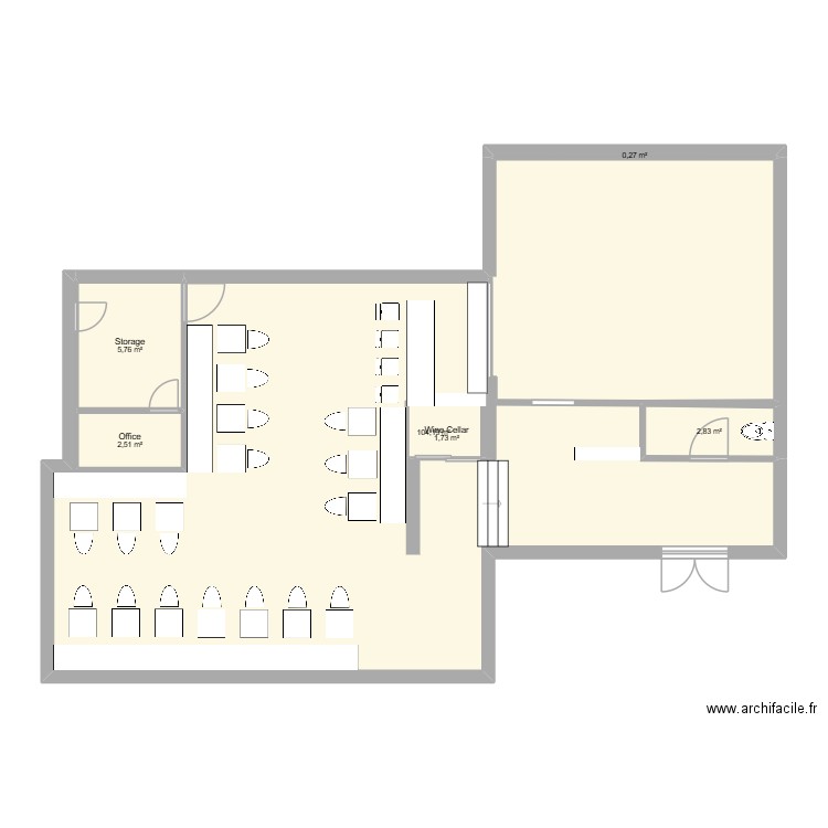 Swiss BKK. Plan de 6 pièces et 124 m2