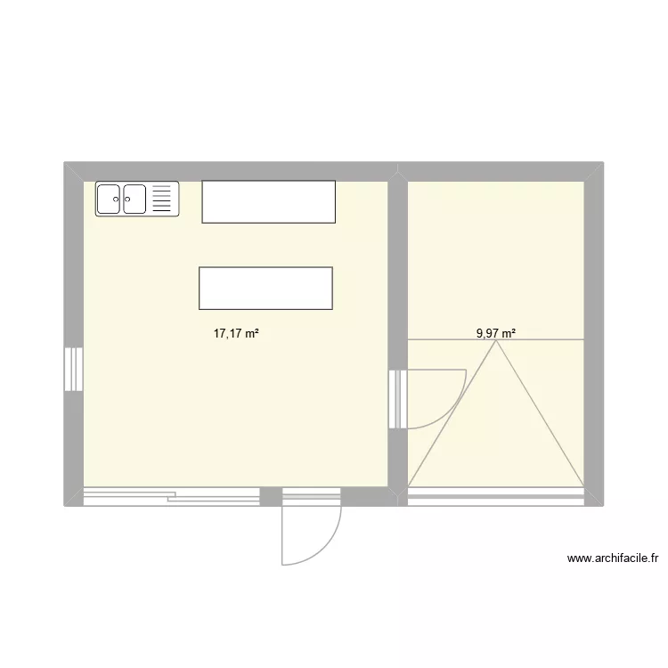 dame jeanne. Plan de 2 et 27 m² dame jeanne. Plan de 2 et 27 m²