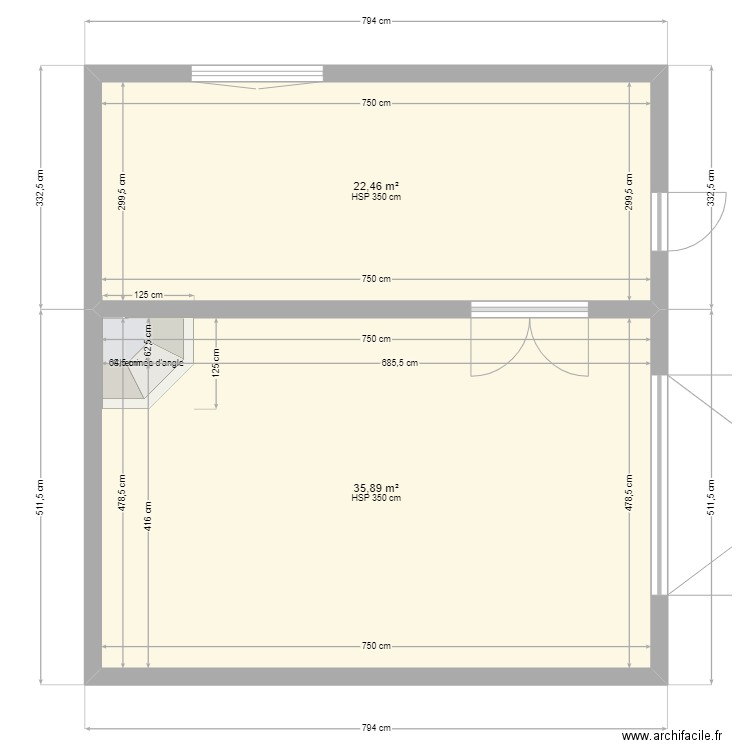 FACADE OUEST. Plan de 0 pièce et 0 m2