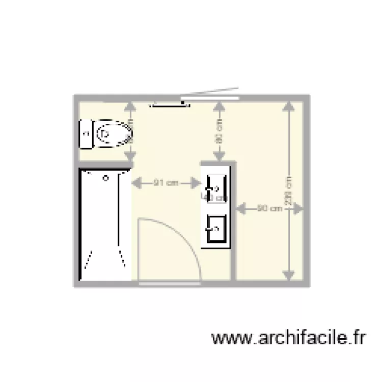 sdb rdc. Plan de sdb rdc. Plan de