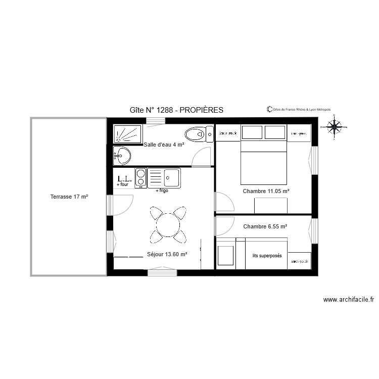 GITE 1288. Plan de 0 pièce et 0 m2