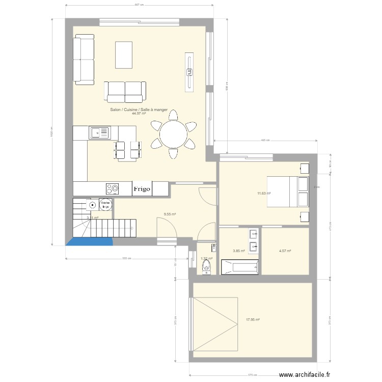 TENTATIVE REZ DE CHAUSSEE. Plan de 0 pièce et 0 m2