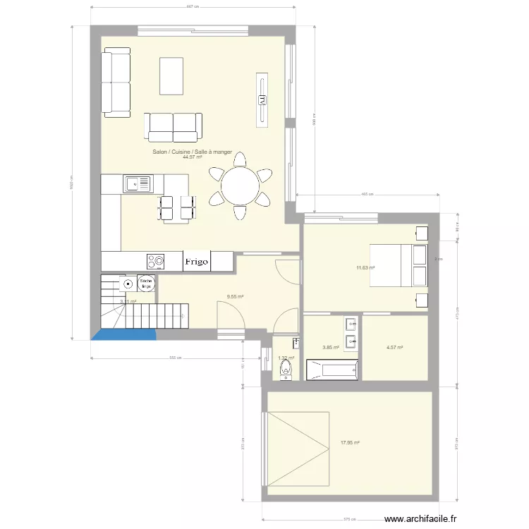 TENTATIVE REZ DE CHAUSSEE. Plan de 
