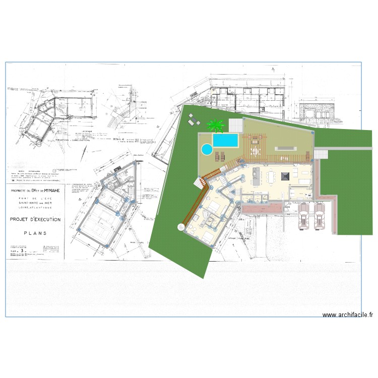 yann cheminee centrale. Plan de 0 pièce et 0 m2