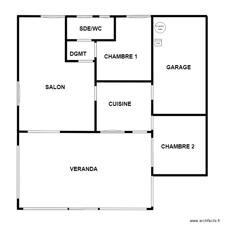 MICHAUD. Plan de 6 pièces et 108 m2