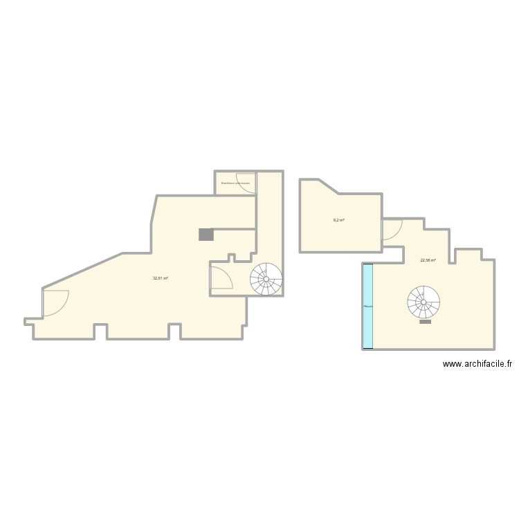 CEV Mulhouse - Plan original. Plan de 5 pièces et 73 m2