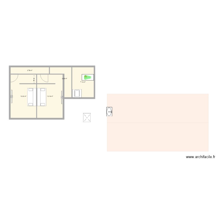 chambre 2 camille. Plan de 0 pièce et 0 m2