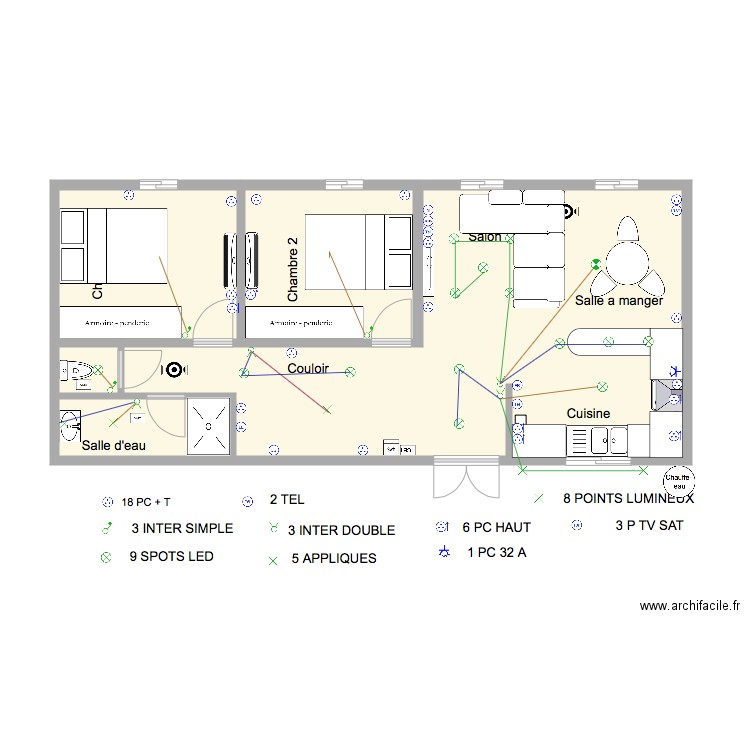 F3 APT D meuble. Plan de 0 pièce et 0 m2