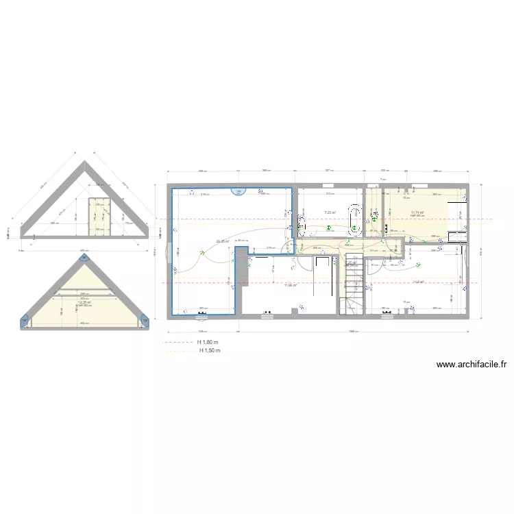 La Poupeliniere Comble Electrique 04.22. Plan de 