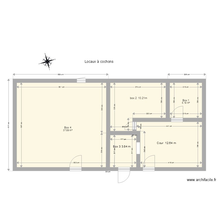 BI 1415  SOULLARD LOCAUX A COCHONS PLAN COTE. Plan de 0 pièce et 0 m2