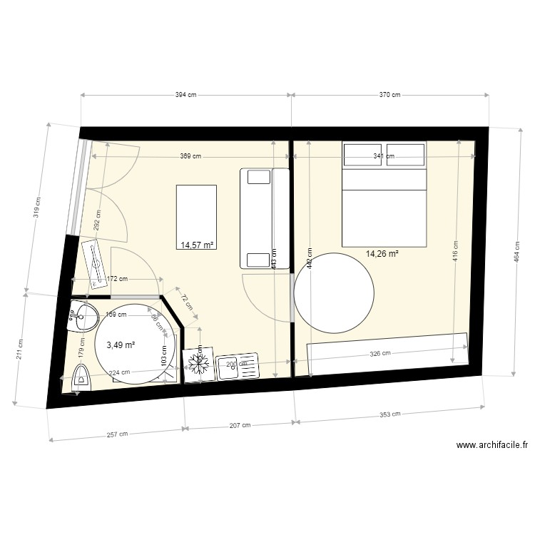STUDIO PMR. Plan de 0 pièce et 0 m2