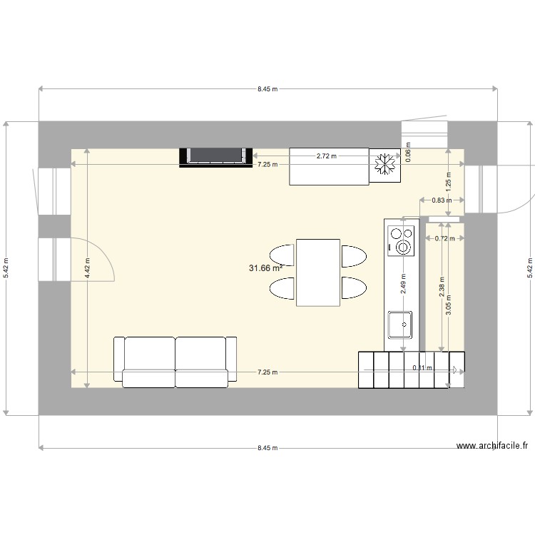 dongeron rdc 3. Plan de 0 pièce et 0 m2