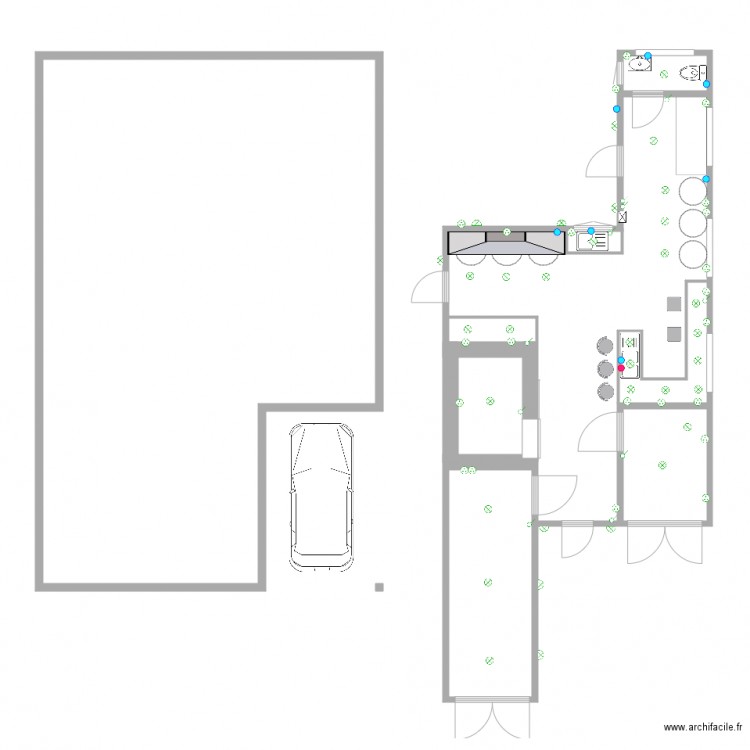 Bungalow et biere. Plan de 0 pièce et 0 m2