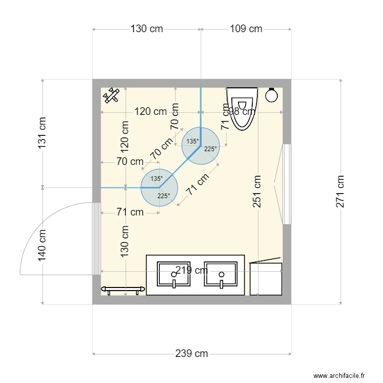 Salle de Bain. Plan de 0 pièce et 0 m2