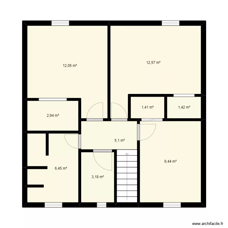 Etage Beaucouz&eacute;. Plan de 