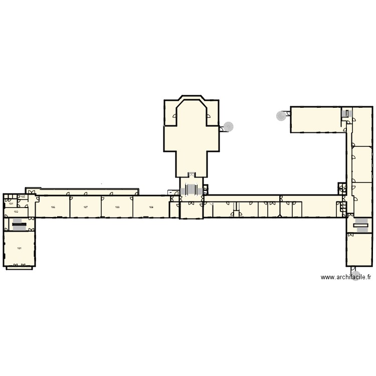 Plan 1er étage V2 avec salles. Plan de 0 pièce et 0 m2