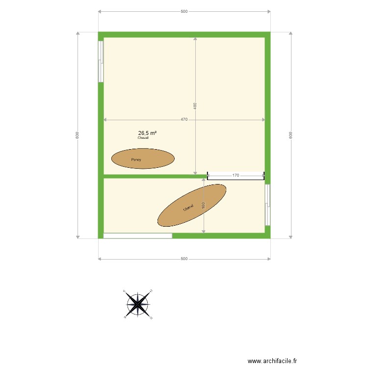 Box chevaux 04. Plan de 0 pièce et 0 m2