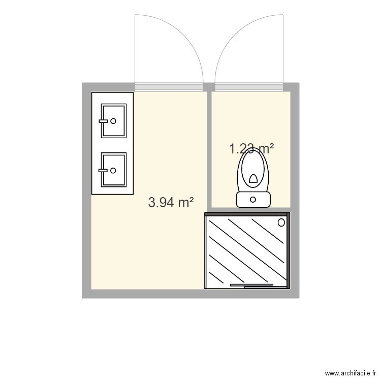 salle bain . Plan de 0 pièce et 0 m2