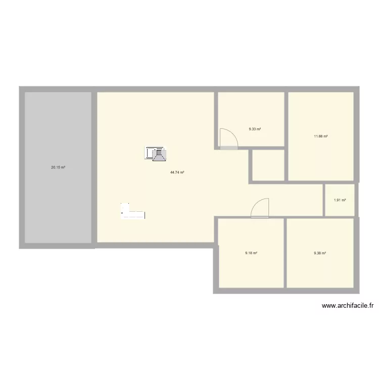 maison leg&eacute;. Plan de 