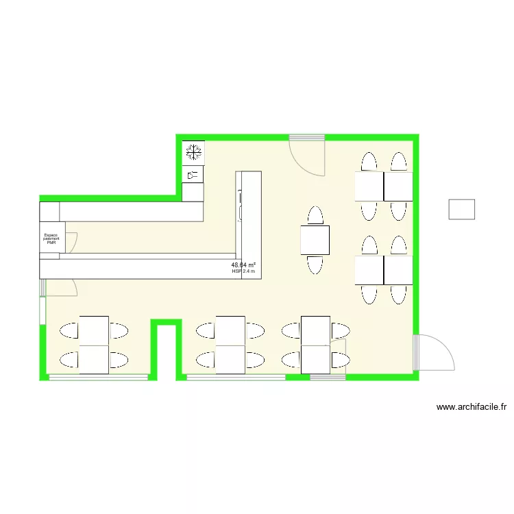 ESPACE BAR 01. Plan de 