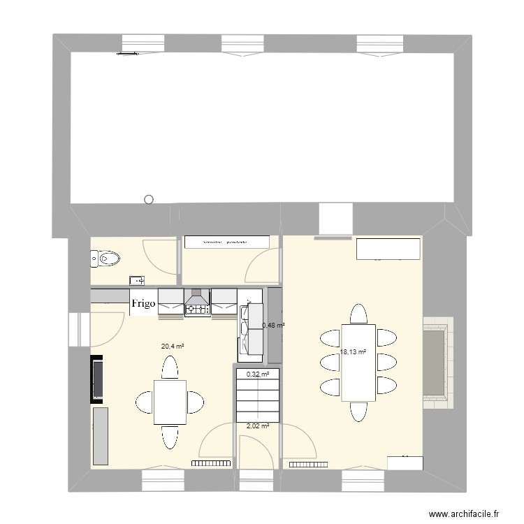 RDC partie avant bis. Plan de 0 pièce et 0 m2