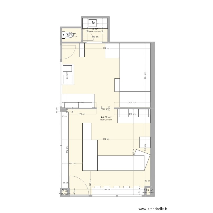 Corner 2. Plan de 6 pièces et 47 m2