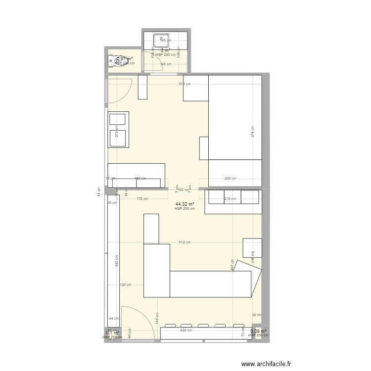 Corner 2. Plan de 5 pièces et 47 m2