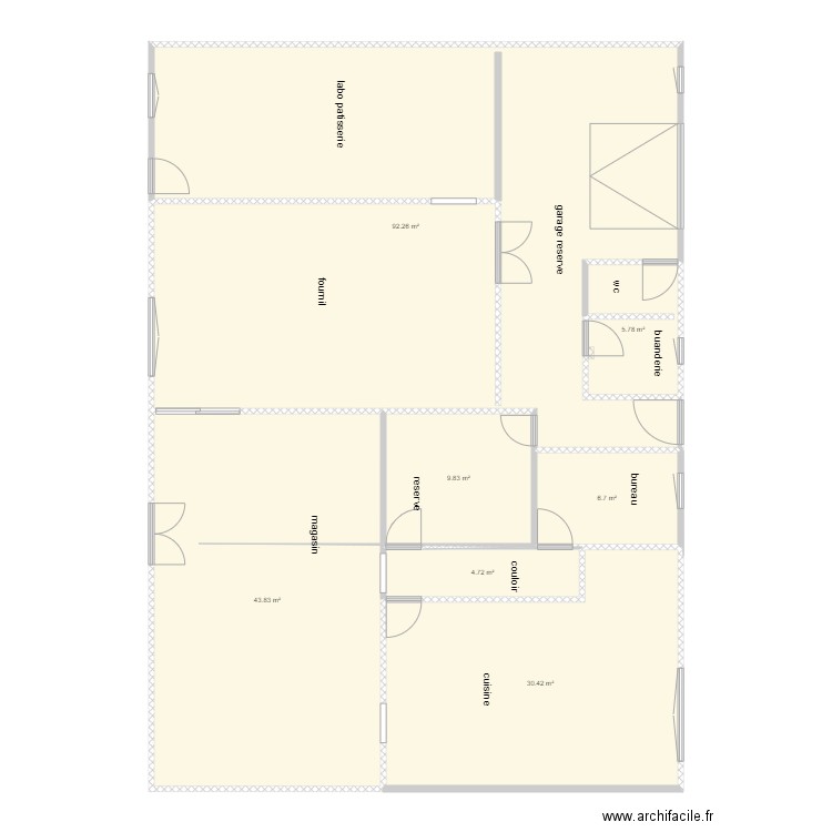 magasin reserve. Plan de 0 pièce et 0 m2