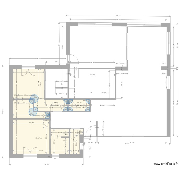 chenes vide. Plan de 0 pièce et 0 m2