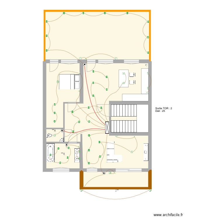 Appartement saint nicolas éclairage . Plan de 0 pièce et 0 m2