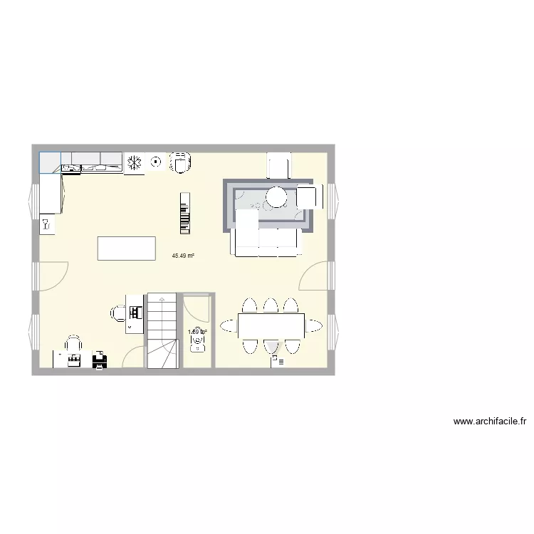 Romainville RDC Variante. Plan de 
