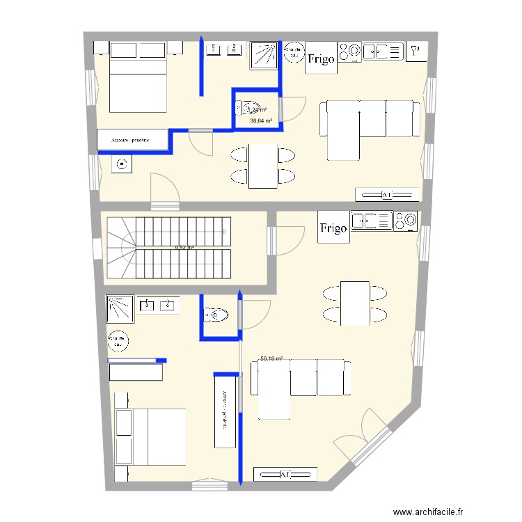 Immeuble 1er. Plan de 0 pièce et 0 m2