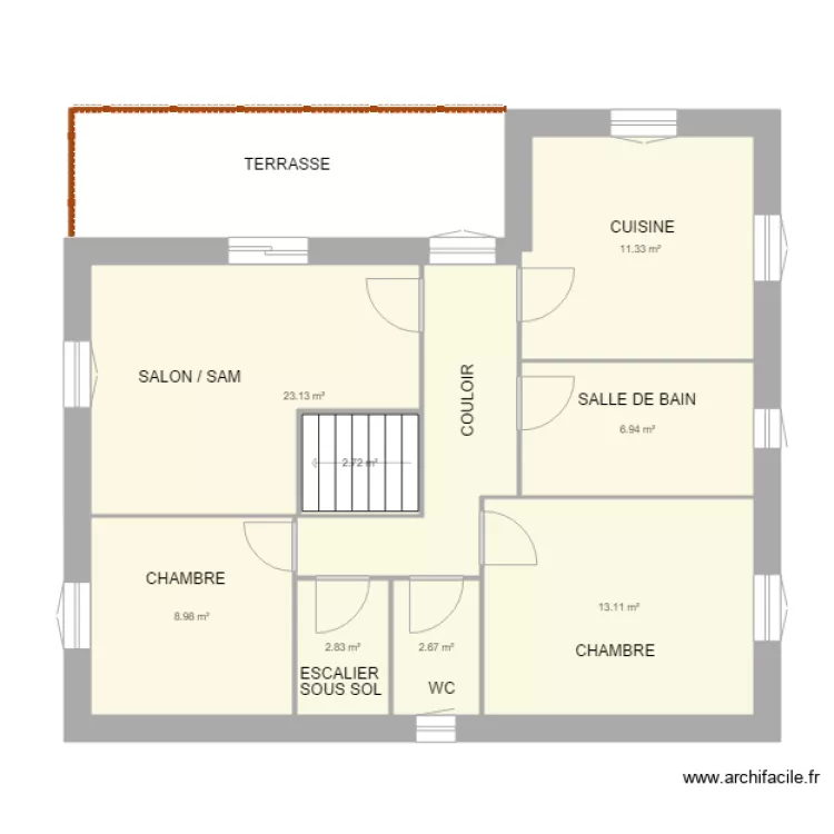 Crepet  La Garde 42360 Cottance . Plan de 