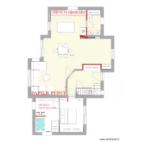 PLAN MAISON RDC PLESTAN pour plaquiste