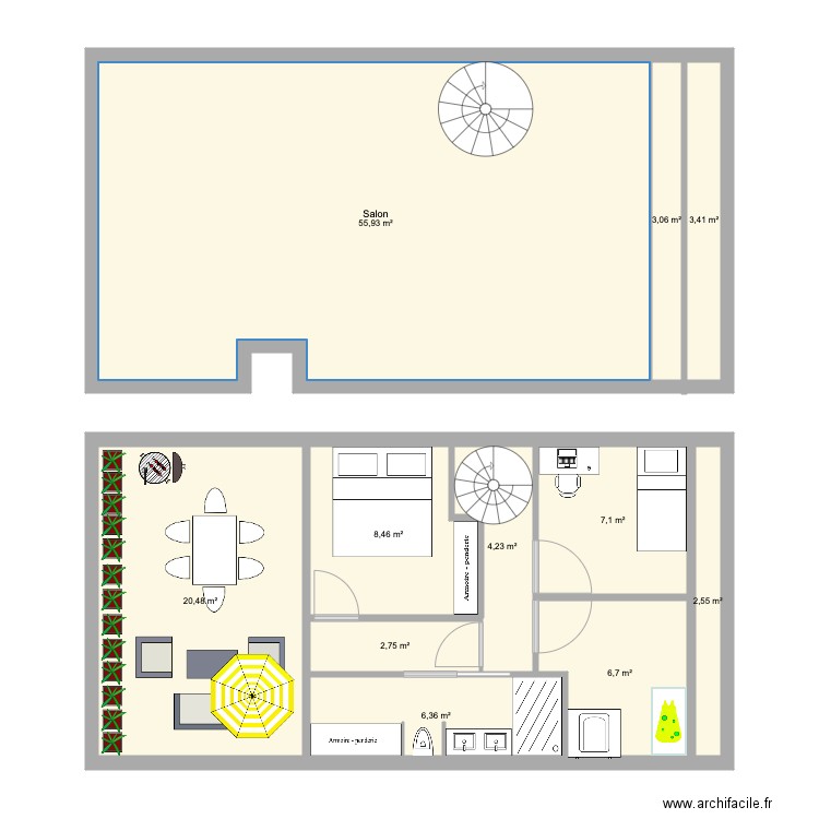 26 Halle Extension. Plan de 0 pièce et 0 m2