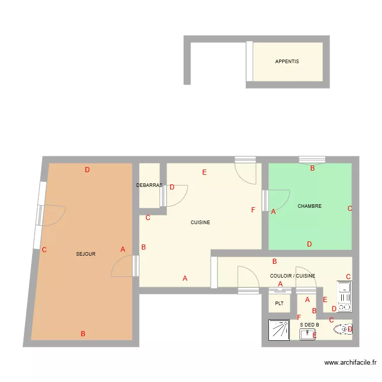 MAMIGE APT RDC. Plan de MAMIGE APT RDC. Plan de