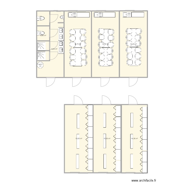 CNR L'ECLUSE SABLON  . Plan de 8 pièces et 105 m2