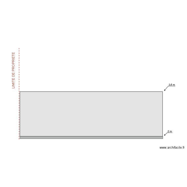 Extension Abri de jardin Façade NORD. Plan de 0 pièce et 0 m2