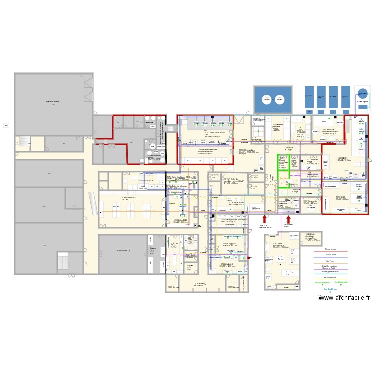 V203 Ventillation Agrandissement  20 000p2  V13. Plan de 0 pièce et 0 m2