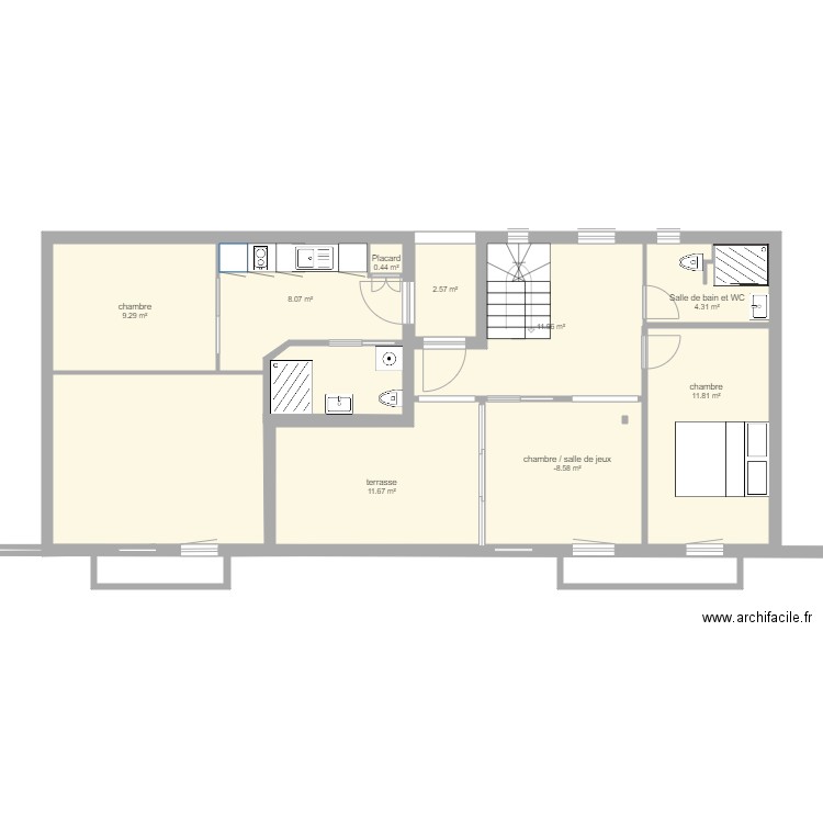 niveau 2. Plan de 0 pièce et 0 m2