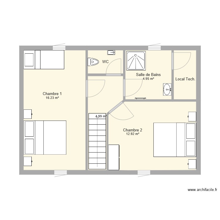 Etage. Plan de 0 pièce et 0 m2