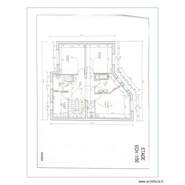 Escourou Etage. Plan de 0 pièce et 0 m2