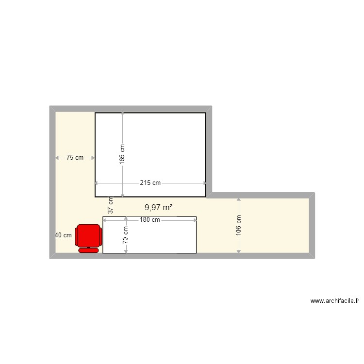 despacho-benitachel-2-b. Plan de 1 pièce et 10 m2