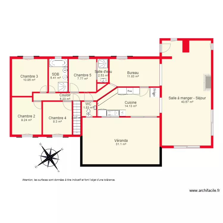 BI2148 PLAN 1ER ETAGE. Plan de 