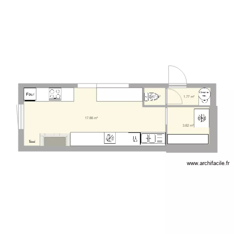 cuisine grange. Plan de 