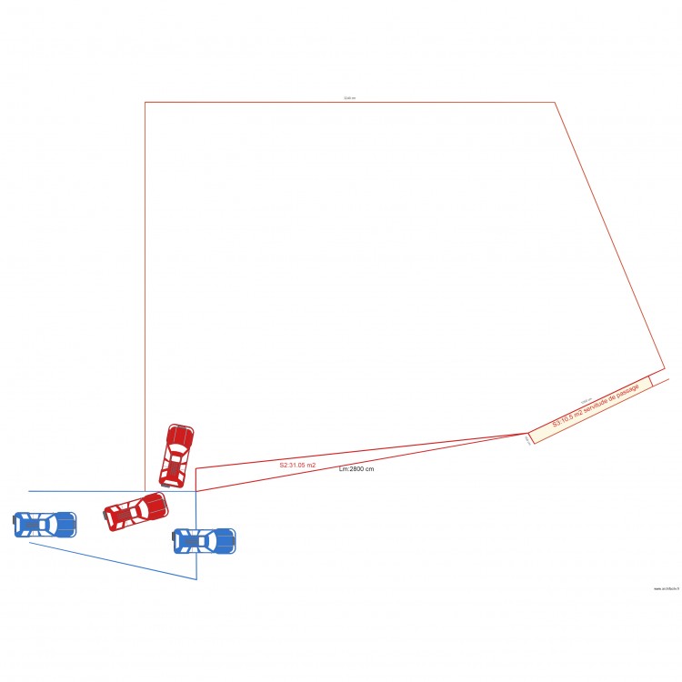 servitudes de passage vehicules. Plan de 0 pièce et 0 m2