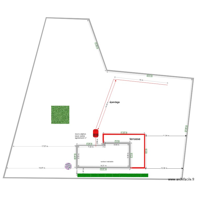 plan de masse. Plan de 0 pièce et 0 m2