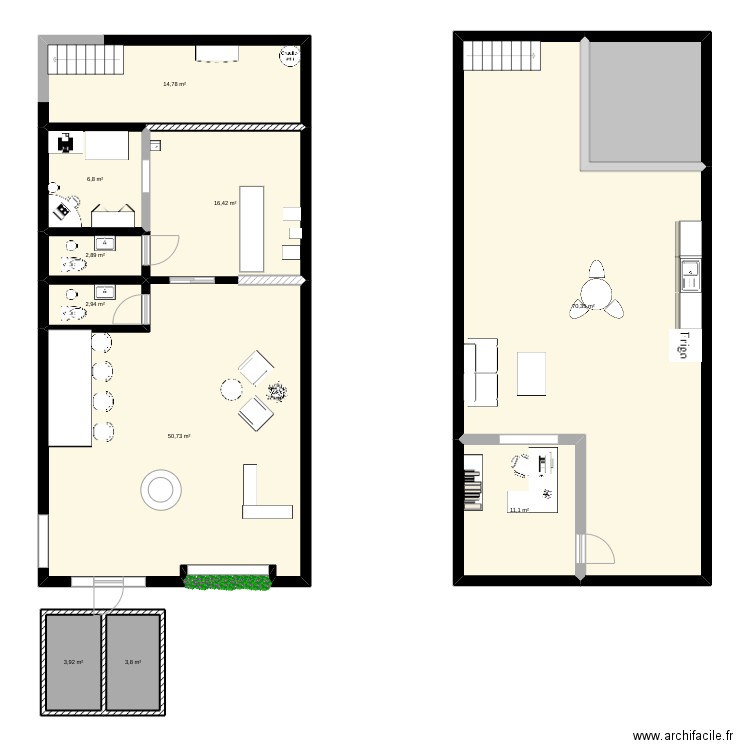 plan enseigne projet. Plan de 11 pièces et 194 m2