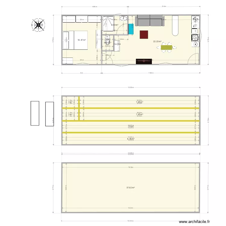 Maison bois Dany Stef. Plan de 