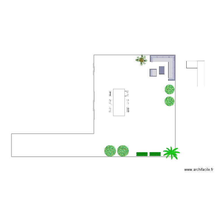 terrasse. Plan de 0 pièce et 0 m2